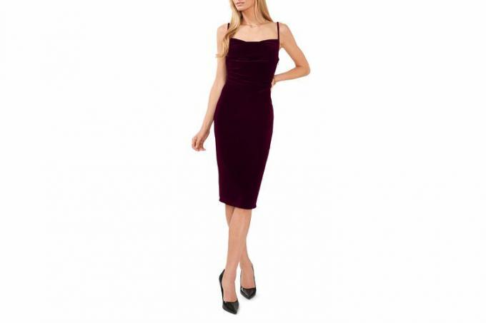 Nordstrom 1. State Ruched Velvet Slipdress